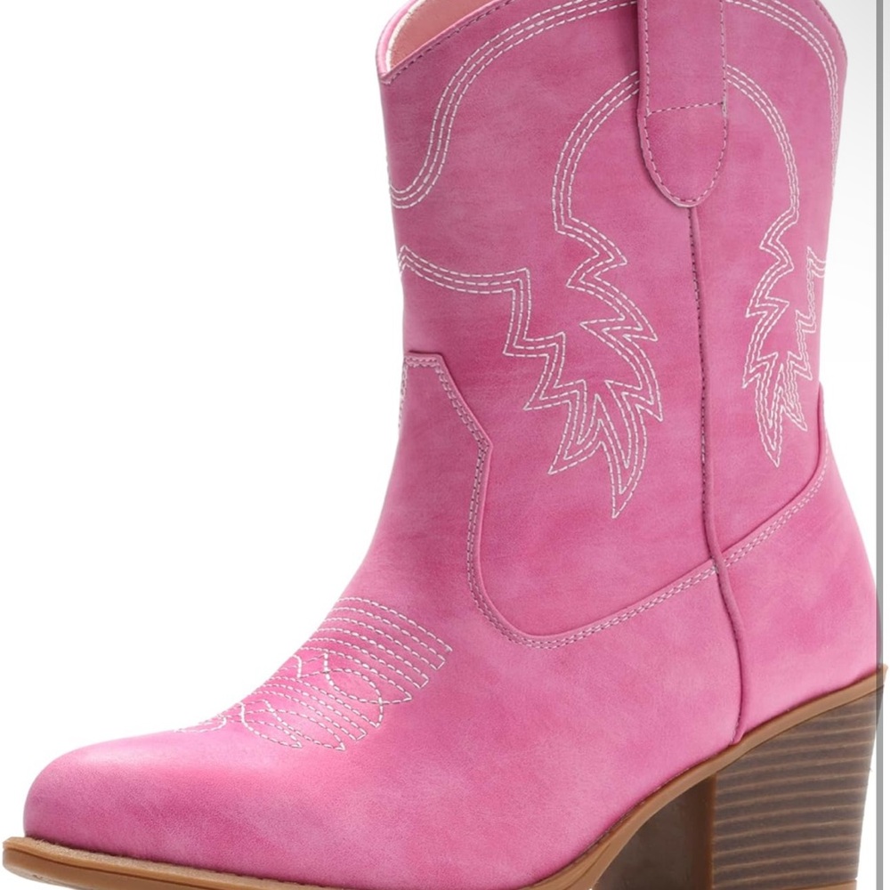 Pink Women's Western Heeled Boots - Brand